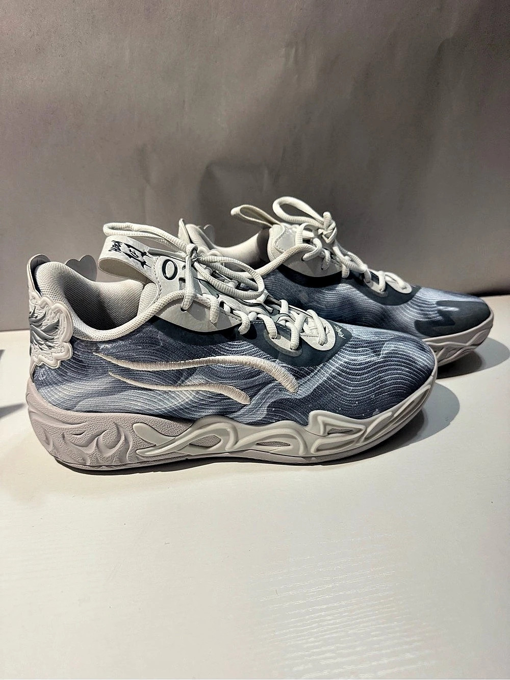 Puma MB.03 Basketball Sneakers Blue & White US 8.5
